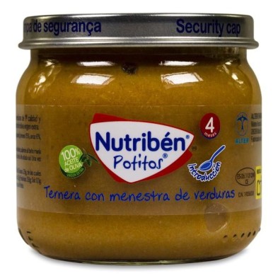 Nutriben Potito Inicio a la Carne Ternera con Menestra de Verduras 1 Envase 120 g