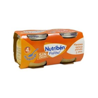 Nutriben Potitos Manzana, Naranja, Plátano y Pera 2 Envases 120 g