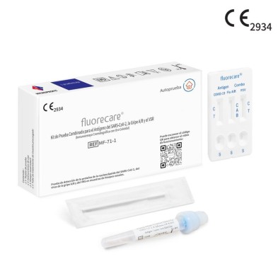 Test Nasal Combinado Autodiagnostico Antigenos sars-cov-2, Gripe A/b y Vrs Microprofit Fluorecare (aleu Medical) 1 Unidad