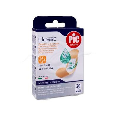 PIC Classic con Bactericida Apósito Adhesivo 20 Unidades 77 mm x 19 mm