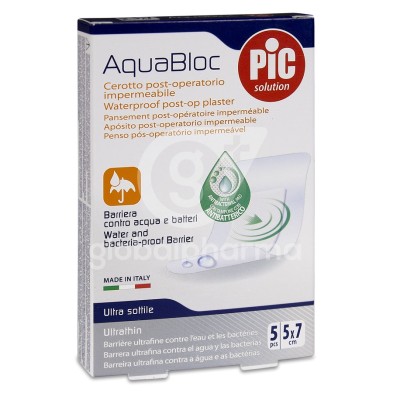 Apósito Estéril Pic Aquabloc Post Op Antibacteriano 5 Unidades 7 x 5 cm