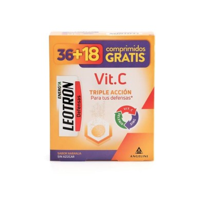 Leotron Vitamina C 54 Comprimidos Efervescentes Sabor Naranja