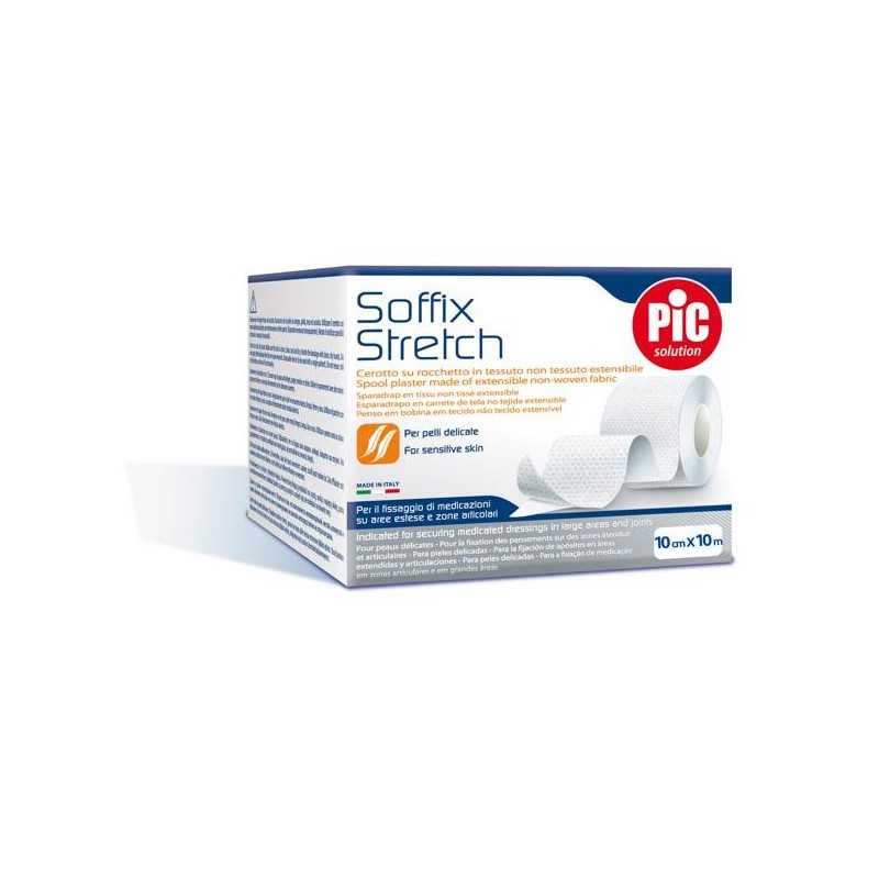 Esparadrapo Pic Soffix Strech Tejido sin Tejer Extensible 1 Unidad 10 m x 10 cm