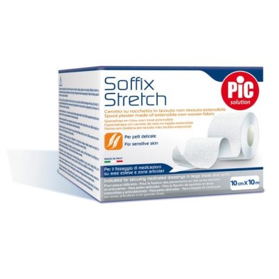 Esparadrapo Pic Soffix Strech Tejido sin Tejer Extensible 1 Unidad 10 m x 10 cm