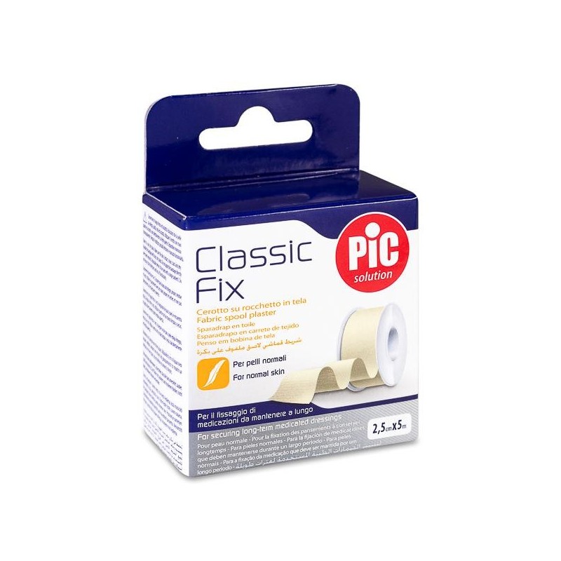 Esparadrapo Pic Classic Fix Tejido 1 Unidad 5 m x 2,25 cm Color Blanco