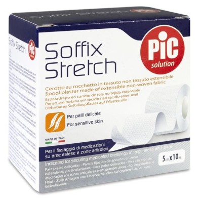 Esparadrapo Pic Soffix Strech Tejido sin Tejer Extensible 1 Unidad 10 m x 5 cm