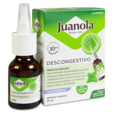 Juanola Descongestivo Spray Nasal 1 Envase 20 ml Aroma Menta