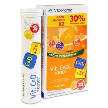 Arkopharma Vitamina C + D3 1000 40 Comprimidos Efervescentes Pack Sabor Naranja