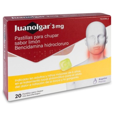 Juanolgar 3 mg 20 Pastillas para Chupar (sabor Limon)(blister)