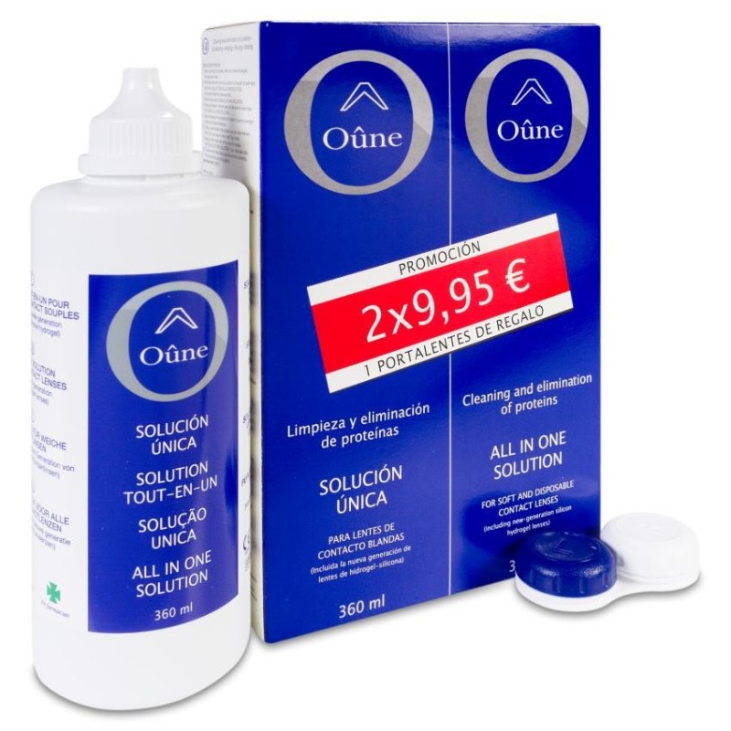 Oûne Solución Única Lentes de Contacto Blandas 2 Envases 360 ml