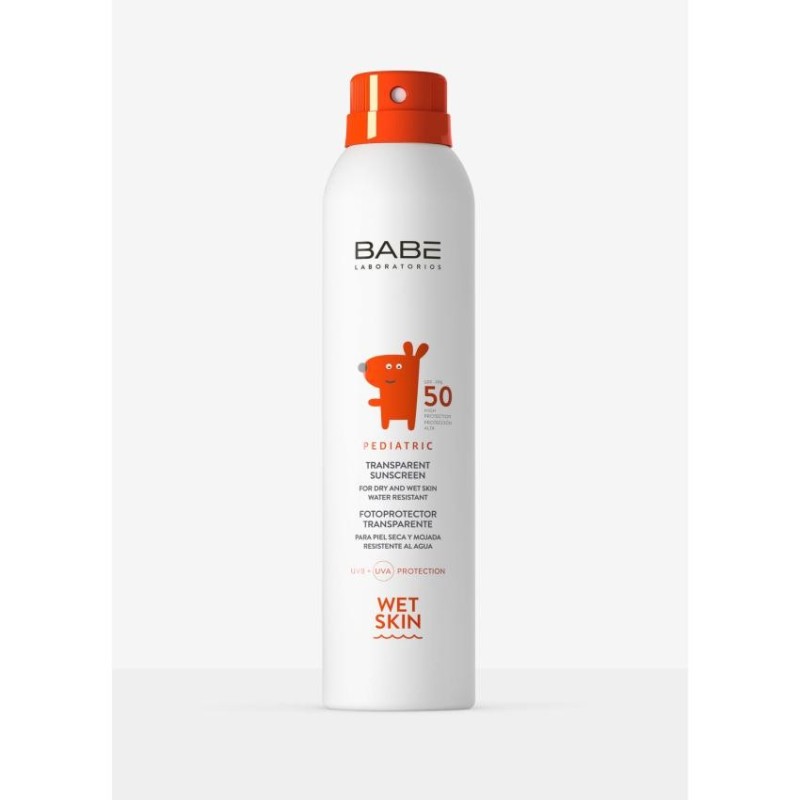 Babe Pediatric Fotoprotector Transparente Wet Skin FPS 50 1 Envase 200 ml