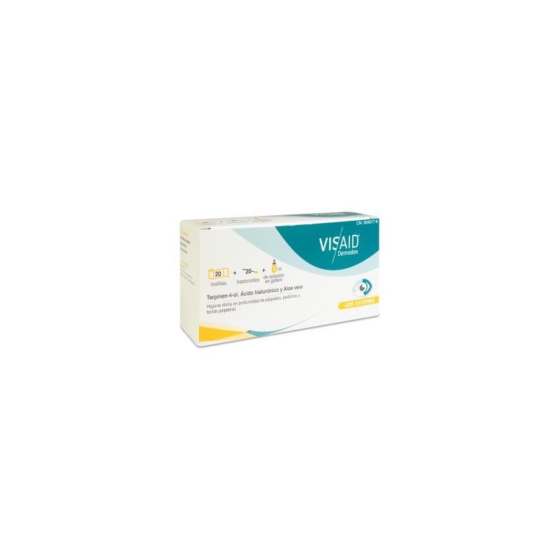 Visaid Demodex 1 Envase 5 ml con Gotero + 20 Toallitas + 20 Bastoncillos