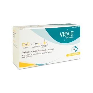 Visaid Demodex 1 Envase 5 ml con Gotero + 20 Toallitas + 20 Bastoncillos