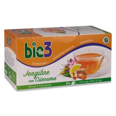 bie3 Jenjibre con Cúrcuma 25 Bolsitas 1,5 g