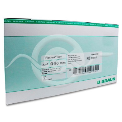 Bolsas de Colostomía de Sistema Doble con Acoplamiento Adh Flexima Key Cerrada Transparente 50 mm 30 + 7 Unidades