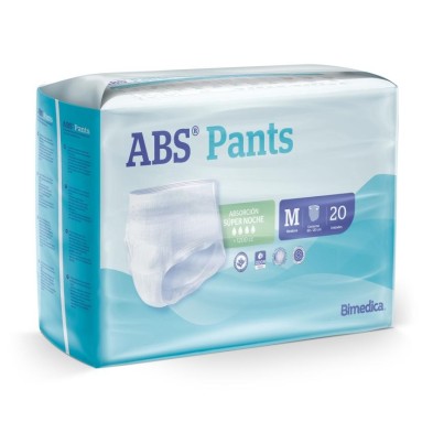 Absorbente Incontinencia Orina Super-noche Anatómico Abs Pants 80 Unidades Talla Mediana