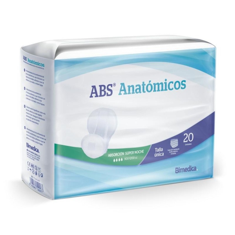 Absorbente Incontinencia Orina Super-noche Anatómico Absor 80 Unidades