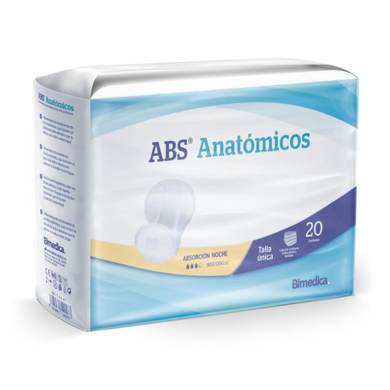 Absorbente Incontinencia Orina Noche Anatómico Absor 80 Unidades