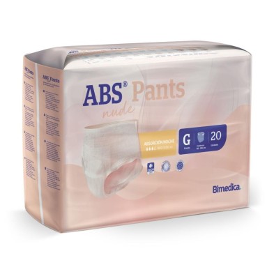 Absorbente Incontinencia Orina Noche Anatómico Abs Nude Pants 80 Unidades Talla Grande