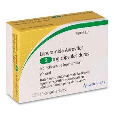 Loperamida Aurovitas 2 mg 10 Cápsulas