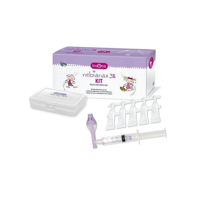 Nebianax 3% Kit 20 Viales 5 ml + Spray-sol