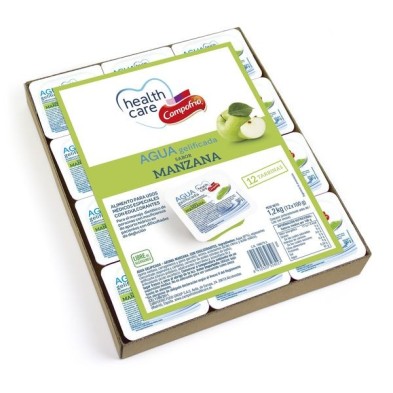 Agua Gelificada Healthcare Campofrio 12 Tarrinas 100 g Sabor Manzana