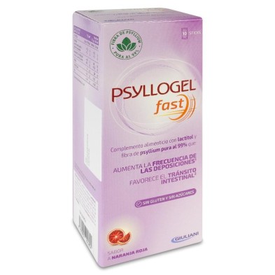 Psyllogel Fast 10 Sticks 14,7 g Sabor Naranja Roja