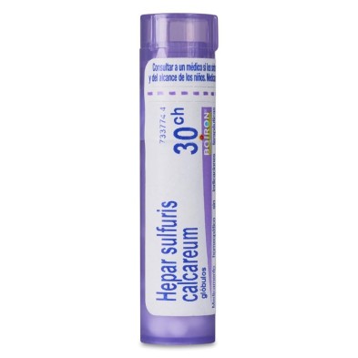 Hepar Sulfur Cal 30ch Granulos Boiron Tubos de Glóbulos 4 Gramos Medicamento Homeopático sin Indicaciones Terapéuticas Aprobada