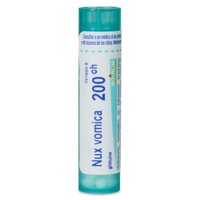 NUX Vomica Granulos 200ch Boiron Tubos de Glóbulos 4 Gramos Medicamento Homeopático sin Indicaciones Terapéuticas Aprobada
