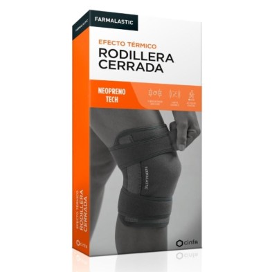Rodillera Cerrada Farmalastic Neopreno Tech 1 Unidad Talla Única Color Gris
