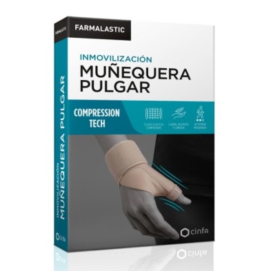 Muñequera Pulgar Farmalastic Compression Tech 1 Unidad Talla Grande/extragrande
