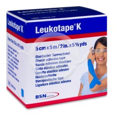 Leukotape k Vendaje Neuromuscular Tecnica Vnm 1 Unidad 5 m x 5 cm Color Azul Claro
