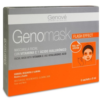 Genomask Mascarilla Vitamina C y Ácido Hialurónico 6 Sachet 8 ml