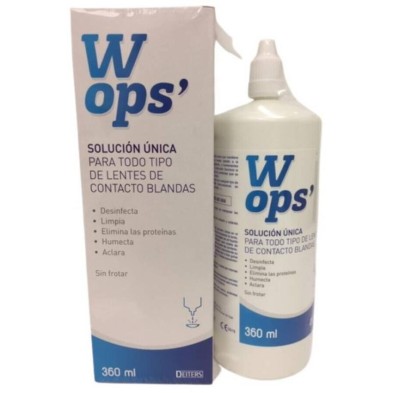 Wops Solución Única Lentes de Contacto Blandas 2 Unidades 360 ml