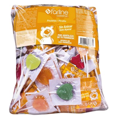 Farline Sweetsin Piruletas sin Azúcar 200 Caramelos