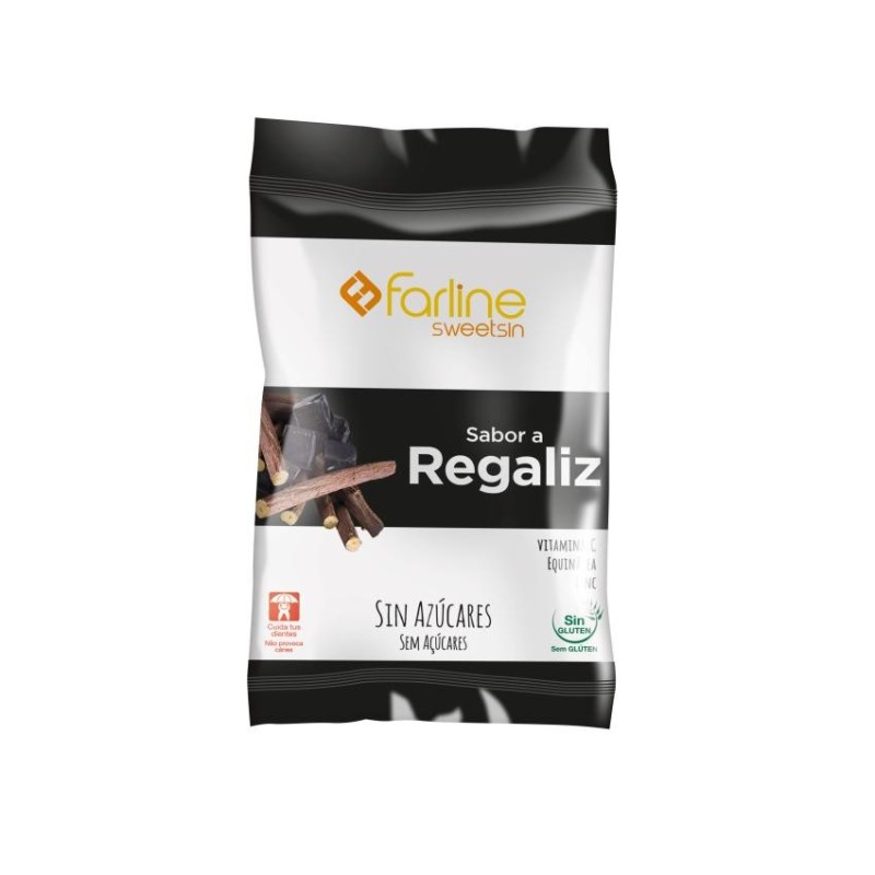 Farline Sweetsin Caramelos 1 Bolsa 40 g Sabor Regaliz