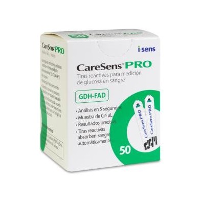 Tiras Reactivas Glucemia Caresens Pro 50 Unidades