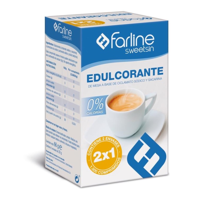 Sacarina Farline Sweetsin 1000 Comprimidos
