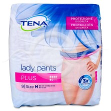 Absorbente Incontinencia Orina Día Anatómico Tena Silhouette Braga Cintura Alta 8 Unidades Talla Mediana Color Crema