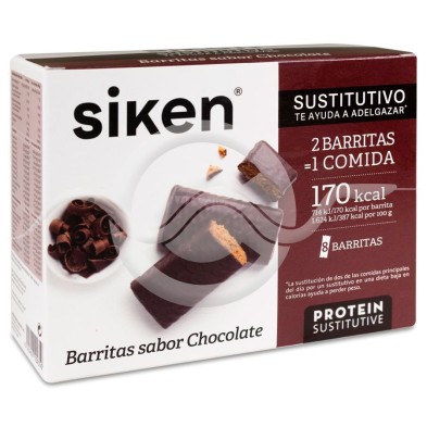 Siken Sustitutivo Barrita 8 Barritas 40 g Sabor Chocolate