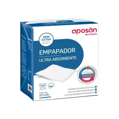 Empapador Ultra Absorbente Aposan 20 Unidades 90 cm x 60 cm