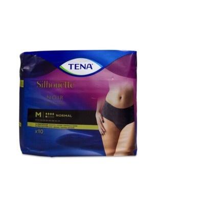 Absorbente Incontinencia Orina Día Anatómico Tena Silhouette Braga Cintura Baja 12 Unidades Talla Mediana Color Negro