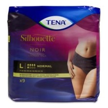Absorbente Incontinencia Orina Día Anatómico Tena Silhouette Braga Cintura Baja 8 Unidades Talla Grande Color Negro