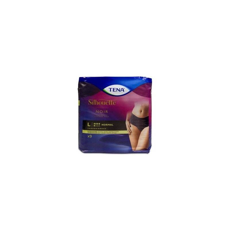 Absorbente Incontinencia Orina Día Anatómico Tena Silhouette Braga Cintura Baja 8 Unidades Talla Grande Color Negro