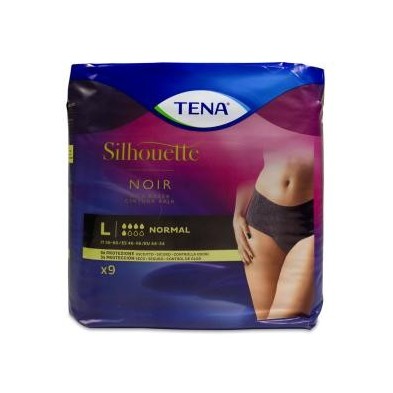 Absorbente Incontinencia Orina Día Anatómico Tena Silhouette Braga Cintura Baja 8 Unidades Talla Grande Color Negro