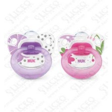 CHUPETE SILICONA CLASSIC NUK DE 0-6 MESES 2 UNIDADES