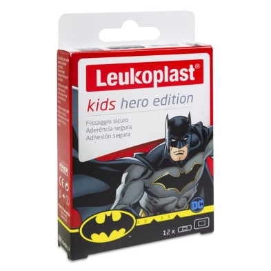 Leukoplast Kids Hero 8 Unidades 19 x 56 mm + 4 Unidades 38 x 63 mm Batman