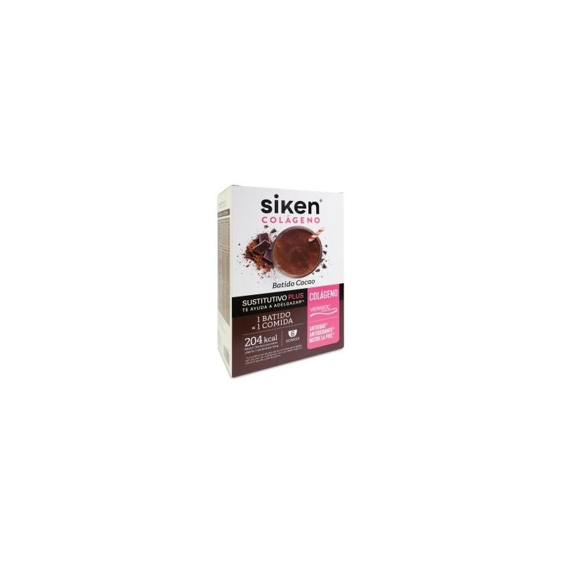 Siken Sustitutivo Colágeno Batido 6 Sobres 50 g Sabor Cacao