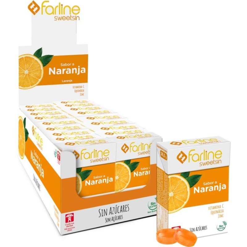 Farline Sweetsin Caramelos 1 Caja 36,5 g Sabor Naranja