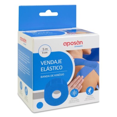 Aposan Dynamic Vendaje Elastico 1 Unidad 5 m x 5 cm Color Azul
